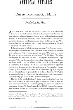 Our Achievement-Gap Mania