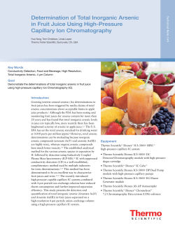 Determination of Total Inorganic Arsenic in Fruit Juice Using High