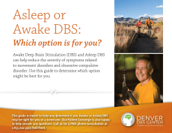 Asleep or Awake DBS