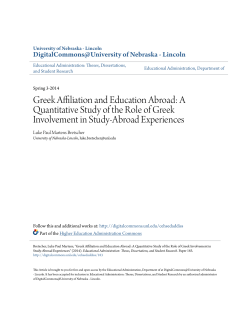 Greek Affiliation and Education Abroad