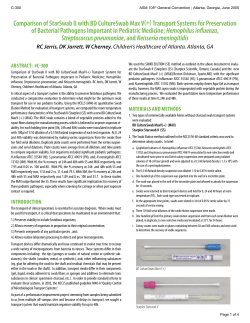 Comparison of StarSwab II with BD CultureSwab Max V(+) Transport