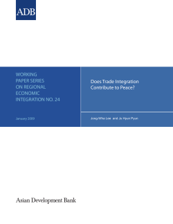 Does Trade Integration Contribute to Peace?