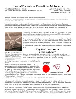 Lies of Evolution: Beneficial Mutations