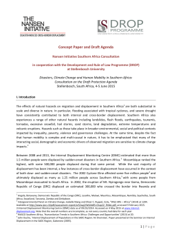 Desk Review on Cross-Border Displacement in the Context of
