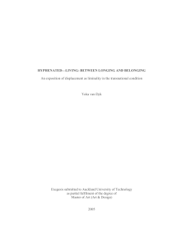 hyphenated living&mdash;living: between longing and belonging