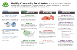Healthy Community Food System (noun) 1. a