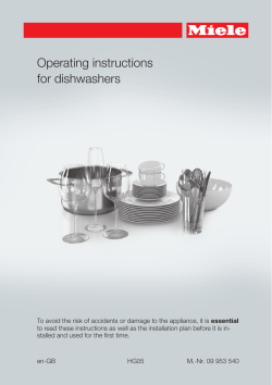 Operating instructions for dishwashers