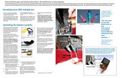 Manufacturer Instructions for Scott Drake LED
