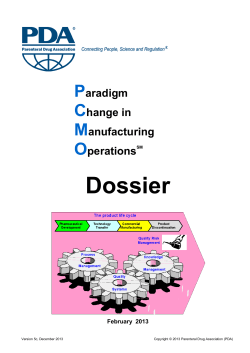 Dossier - Parenteral Drug Association