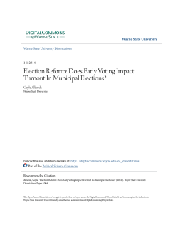 Does Early Voting Impact Turnout In Municipal Elections?
