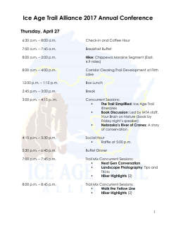 conference schedule - Ice Age Trail Alliance