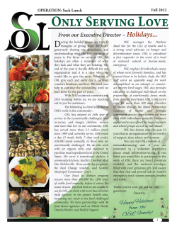 Fall 2012 - Operation Sack Lunch