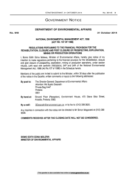 Regulations pertaining to the