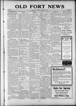 OLD FORT NEWS