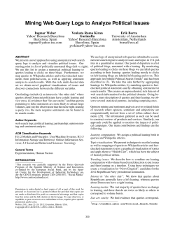 Mining web query logs to analyze political issues