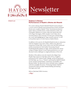 Newsletter - Haydn Society of North America
