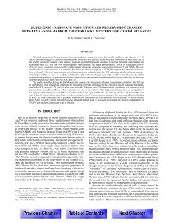 chapter 25. biogenic carbonate production and preservation changes