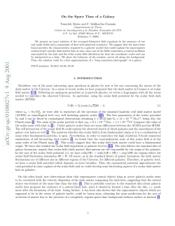 On the Space Time of a Galaxy