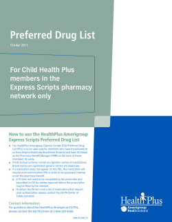 To view the Express Scripts preferred drug list for