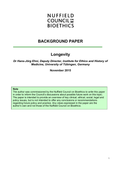 background paper - Nuffield Bioethics