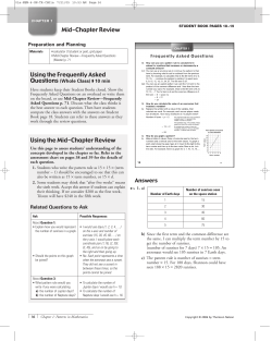 Mid-Chapter Review Using the Frequently Asked Using the Mid