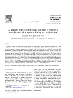 A spatially explicit hierarchical approach to modeling