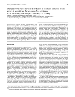 Changes in the molecular-size distribution of insoluble cellulose by