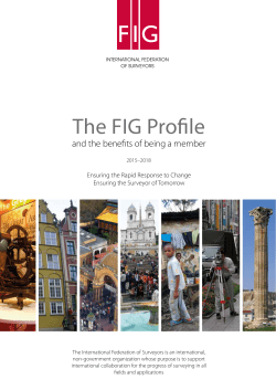 The FIG Profile - International Federation of Surveyors