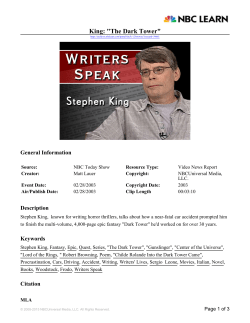 King: "The Dark Tower"