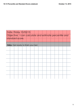 10-13 Percentile and Standard Score.notebook