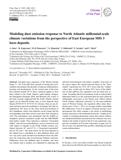 Modeling dust emission response to North Atlantic millennial
