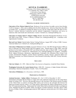 Curriculum Vitae - UNM School of Law