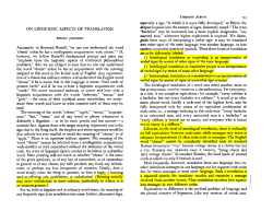 on linguistic aspects of translation