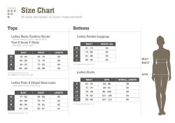 BUST WAIST LENGTH XS 77 - 82 64 - 69 62 S 83 - 88 70