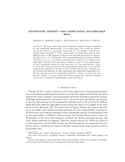 ASYMPTOTIC DENSITY AND COMPUTABLY