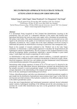 MULTI-PRONGED APPROACH TO ELUCIDATE NITRATE