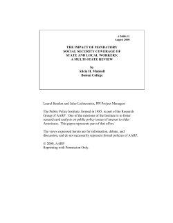 The Impact of Mandatory Social Security Coverage of State