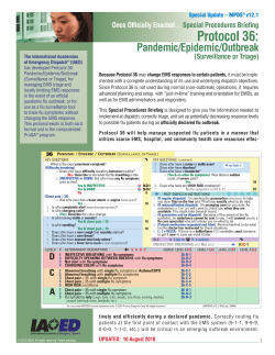 Special Procedures Briefing - National Academies of Emergency