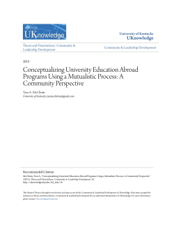 Conceptualizing University Education Abroad