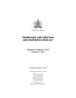 promoting job creation and diversification act