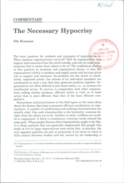 The Necessary Hypocrisy