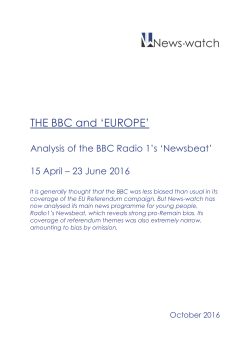 THE BBC and `EUROPE` - News