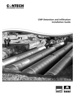 CMP Detention and Infiltration Installation Guide