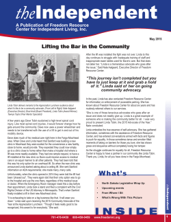 May 2015 Newsletter - Freedom Resource Center