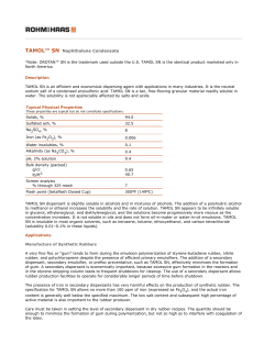 Tamol SN -- Technical Data Sheet