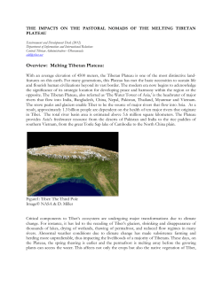 The Impacts on the Pastoral Nomads of the Melting Tibetan Plateau