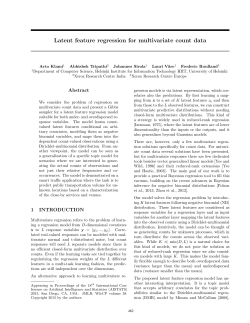 Latent feature regression for multivariate count data