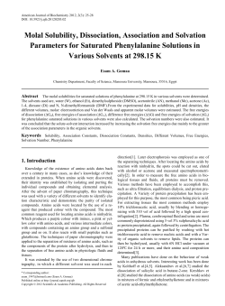 Molal solubbility - dissociation -association