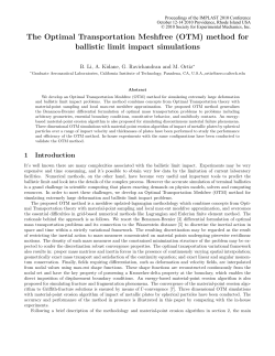 (OTM) Method for Ballistic Limit Impact Simulations