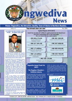 Ongwediva Newsletter Volume1